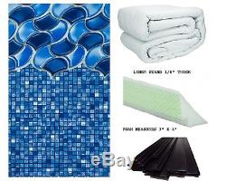 Above Ground Poseidon Swimming Pool Overlap Liner with Cove & Guard Pad