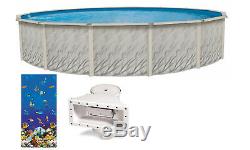 Above Ground Round MEADOWS Steel Wall Swimming Pool with Caribbean Liner