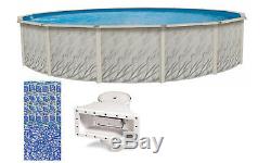 Above Ground Round MEADOWS Steel Wall Swimming Pool with Swirl Tile Liner