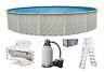 Above Ground Round MEADOWS Swimming Pool with Overlap Liner, Ladder & Sand Filter