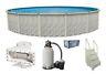 Above Ground Round MEADOWS Swimming Pool with Overlap Liner, Step & Sand Filter