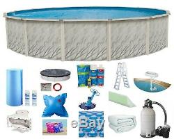 Above Ground Round Meadows Swimming Pool with Liner, Filter & Ladder Package Kit