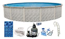 Above Ground Round Meadows Swimming Pool with Liner, Sand Filter & In-Pool Ladder