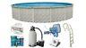 Above Ground Round Meadows Swimming Pool with Liner, Sand Filter Ladder & Fountain