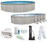 Above Ground Round or Oval Swimming Pool with Liner, Cartridge Filter & Ladder