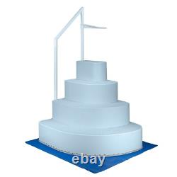 Above Ground Swimming Pool Entry System with Handrail & Step Pad (Choose Color)