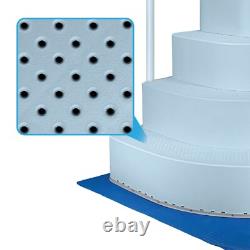 Above Ground Swimming Pool Entry System with Handrail & Step Pad (Choose Color)