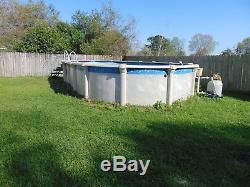 Above ground poolused in good condition pool pump included but no liner