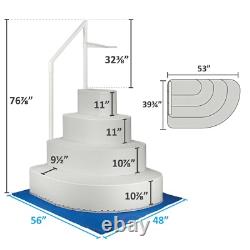 Aqua Select Above Ground Swimming Pool Entry System Step with Pad (Choose Color)