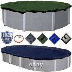 Arctic Armor Above Ground Swimming Pool Tarp Winter Cover Round or Oval