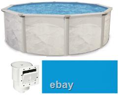 Argentina 24' x 48 Round Above Ground Swimming Pool and Liner