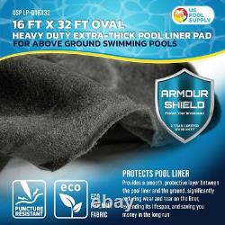 Armour Shield 16-Foot x 32-Foot Oval Heavy Duty Pool Liner Pad for Above Grou