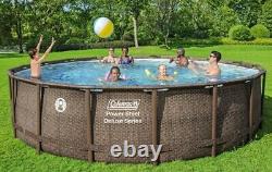 Atlanta Local Pickup Coleman 18ft x 48in Power Steel Deluxe Above Ground Pool