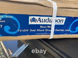 Audubon 15'x24' oval above ground overlap liner Fits 48&52 Pools AGL1047 BLUE