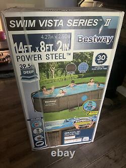 BESTWAY POWER STEEL Swimming VISTA SERIES 14 x 8 x 39.5 OVAL ABOVE GROUND POOL