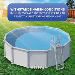 BLUE WAVE 8ft Round Standard Gauge 48/52 Deep Pool Overlap PVC Liner Blue