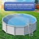 BLUE WAVE 8ft Round Standard Gauge 48/52 Deep Pool Overlap PVC Liner Blue