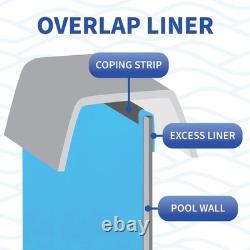 BLUE WAVE 8ft Round Standard Gauge 48/52 Deep Pool Overlap PVC Liner Blue