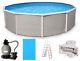 Belize 24' Round 52 Deep Above Ground Pool with Liner Filter System, & Ladder