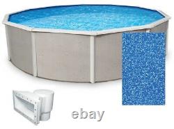 Belize 24' x 52 Round Above Ground Swimming Pool and Liner