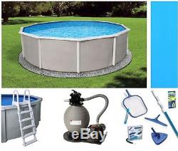Belize Steel Wall Above Ground Pool Packages with Liner Ladder Pump and More