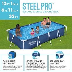 Bestway 13'x7'x32 Rectangular Above-Ground Pool (Pool Only) (Open Box)