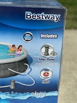 Bestway 13ft x 33in Inflatable Above Ground Swimming Pool with 530 GPH Filter Pump