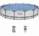 Bestway 14' x 33 Steel Pro MAX Round Above Ground Swimming Pool Set 530 GPH