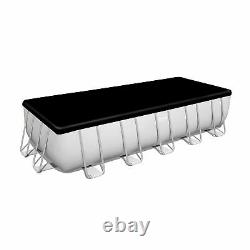 Bestway 21 Ft x 9 Ft x 52 In Power Steel Frame Above Ground Swimming Pool Set