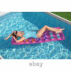 Bestway 21 Ft x 9 Ft x 52 In Power Steel Frame Above Ground Swimming Pool Set
