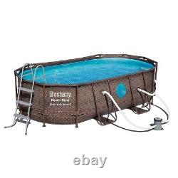 Bestway 56715E Power Swim Vista 14' x 8' Above Ground Pool set with Pump