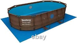 Bestway 56715E Power Swim Vista 14' x 8' Above Ground Pool set with Pump