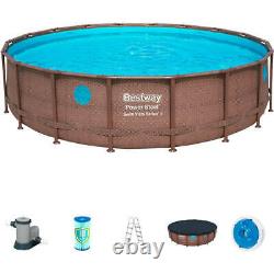 Bestway Coleman 18' 48 Power Steel Swim Vista II Swimming Pool Set Above Ground