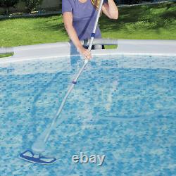 Bestway Power Steel 18'x9'x48 Above Ground Pool Set with Cleaning Accessories