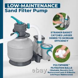 Bestway Power Steel 22'L x 12'W x 52''H Above Ground Pool Set