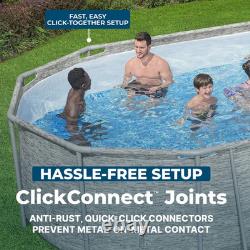 Bestway Power Steel 22'L x 12'W x 52''H Above Ground Pool Set