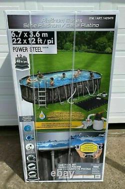 Bestway Power Steel 22'x12'x48'' Above Ground Oval Pool Set withPump Sealed