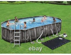 Bestway Power Steel 22'x12'x48'' Above Ground Oval Pool Set withPump Sealed