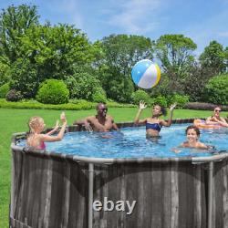 Bestway Power Steel 22'x12'x48'' Above Ground Oval Pool Set withPump Sealed