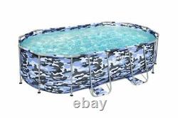 Bestway Power Steel Oval Frame Swimming Pool 14' x 8' 2 & 39.5 Deep (In Hand)