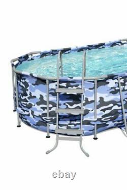 Bestway Power Steel Oval Frame Swimming Pool 14' x 8' 2 & 39.5 Deep (In Hand)