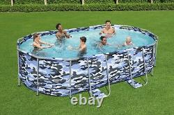 Bestway Power Steel Oval Frame Swimming Pool 14' x 8' 2 & 39.5 Deep (In Hand)