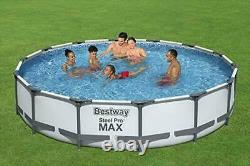 Bestway Pro MAX Above Ground Pool Steel Frame Round Swimming Pool Set + pump