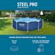 Bestway Steel Pro 12ft x 30 Inch Round Above Ground Pool Set with DuraPlus Liner