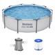 Bestway Steel Pro MAX 10'x30 Round Above Ground Outdoor Swimming Pool with Pump