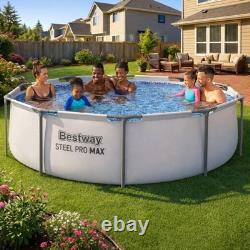Bestway Steel Pro MAX 10'x30 Round Above Ground Outdoor Swimming Pool with Pump