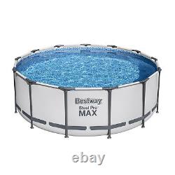 Bestway Steel Pro MAX 13 Foot Round Above Ground Pool Set with 3 Layer Liner(Used)