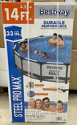 Bestway Steel Pro MAX 14 ft x 33 in Pool with Filter Pump NEW FREE SHIPPING