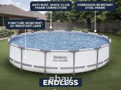 Bestway Steel Pro MAX 14' x 33 Round Above Ground Swimming Pool Set 530 GPH