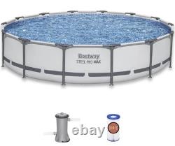 Bestway Steel Pro MAX 14' x 33 Round Above Ground Swimming Pool Set 530 GPH
